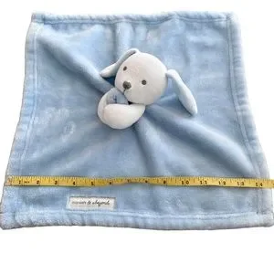 Blankets Beyond Blue White Dog Security Blanket Lovey 14.5